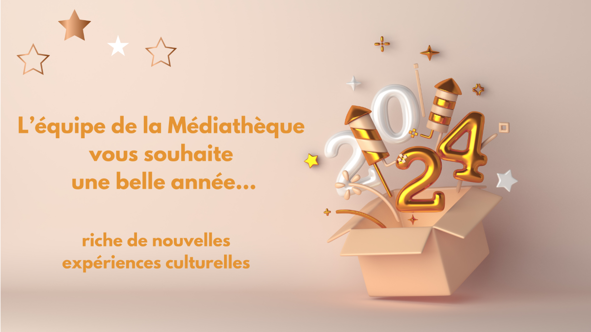 Carte de voeux de l'équipe de la médiatèque de Saint-Nazaire